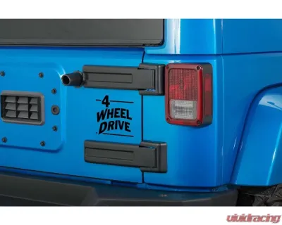 Quadratec Premium Vinyl 4 Wheel Drive Decal Black - 13135 0201
